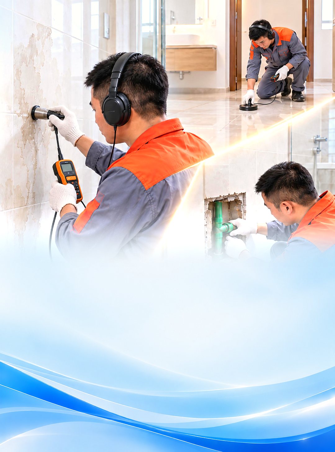 Thợ Điện Nước Bách Khoa siêu âm dò rò rỉ nước ngầm khu vực miền Bắc