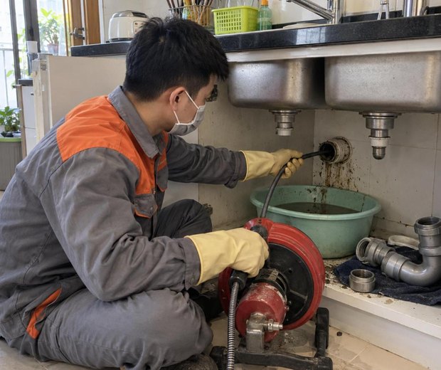 Thợ ĐNBK thông tắc chậu rửa bát tại nhà