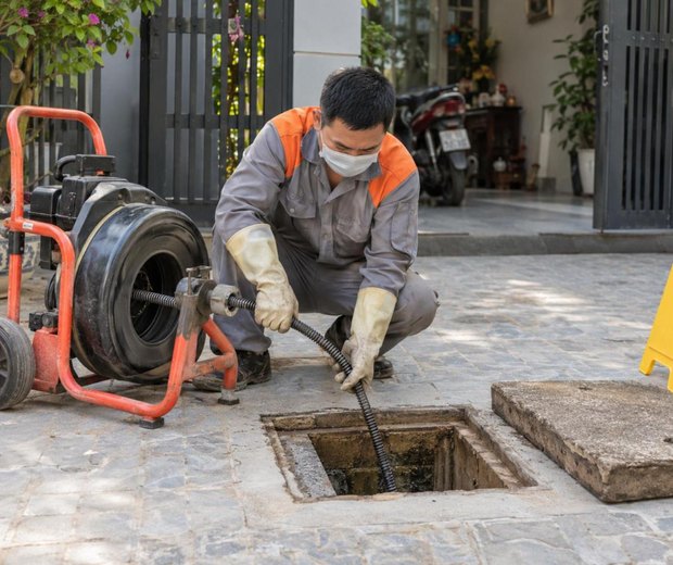 Thợ ĐNBK thông tắc cống, hố ga nhà phố
